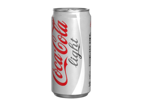 Coca Cola Light Drink Can Sleek 250ml 04 3D Model