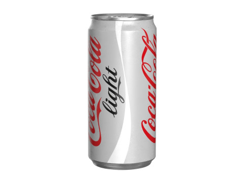 Coca Cola Light Drink Can Sleek 250ml 04 3D Model