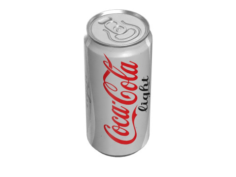 Coca Cola Light Drink Can Sleek 250ml 04 3D Model