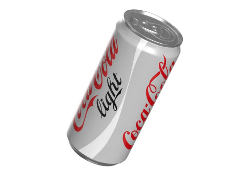 Coca Cola Light Drink Can Sleek 250ml 04 3D Model