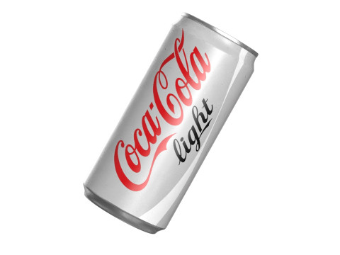 Coca Cola Light Drink Can Sleek 250ml 04 3D Model