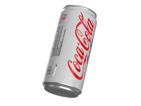Coca Cola Light Drink Can Sleek 250ml 04 3D Model