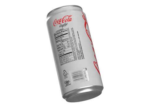 Coca Cola Light Drink Can Sleek 250ml 04 3D Model