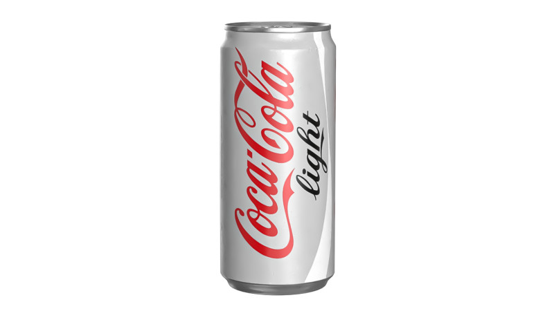 Coca Cola Light Drink Can Sleek 270ml 05 3D Model .c4d .max .obj .3ds .fbx .stl .blend 