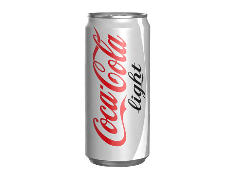 Coca Cola Light Drink Can Sleek 270ml 05 3D Model