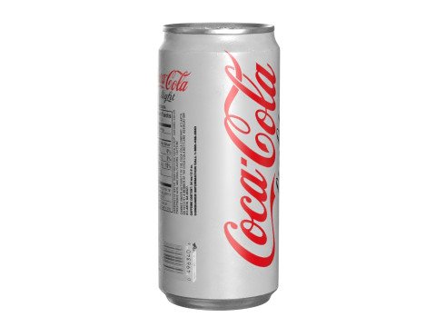 Coca Cola Light Drink Can Sleek 270ml 05 3D Model