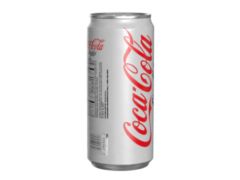 Coca Cola Light Drink Can Sleek 270ml 05 3D Model