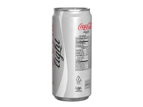 Coca Cola Light Drink Can Sleek 270ml 05 3D Model