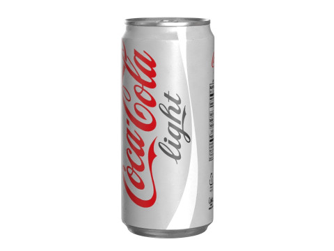 Coca Cola Light Drink Can Sleek 270ml 05 3D Model