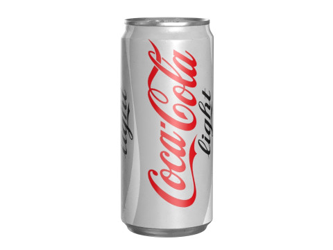 Coca Cola Light Drink Can Sleek 270ml 05 3D Model