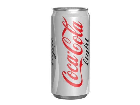 Coca Cola Light Drink Can Sleek 270ml 05 3D Model