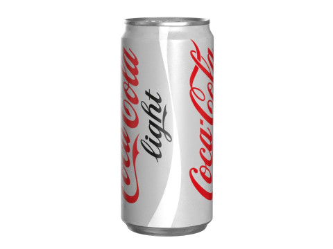 Coca Cola Light Drink Can Sleek 270ml 05 3D Model