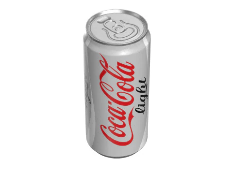 Coca Cola Light Drink Can Sleek 270ml 05 3D Model