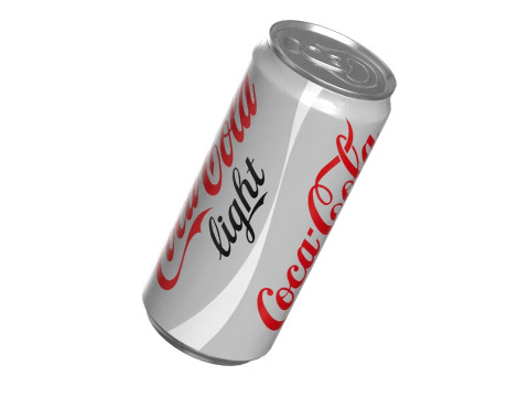 Coca Cola Light Drink Can Sleek 270ml 05 3D Model