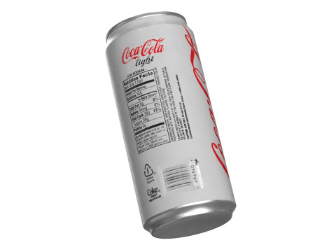 Coca Cola Light Drink Can Sleek 270ml 05 3D Model