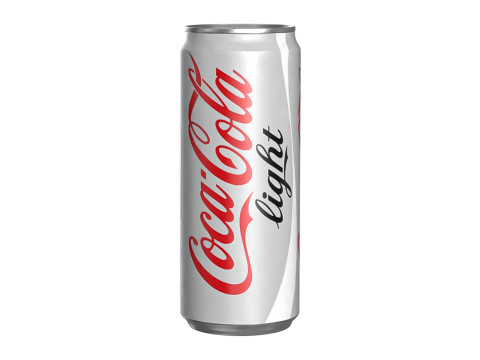 Coca Cola Light Drink Can Sleek 310ml 06 3D Model