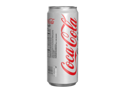 Coca Cola Light Drink Can Sleek 310ml 06 3D Model