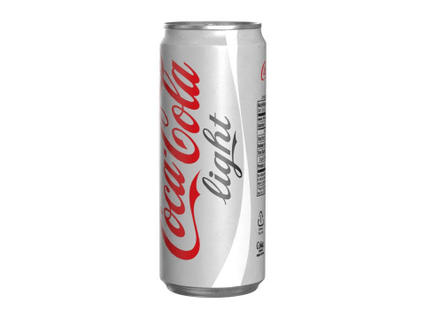 Coca Cola Light Drink Can Sleek 310ml 06 3D Model
