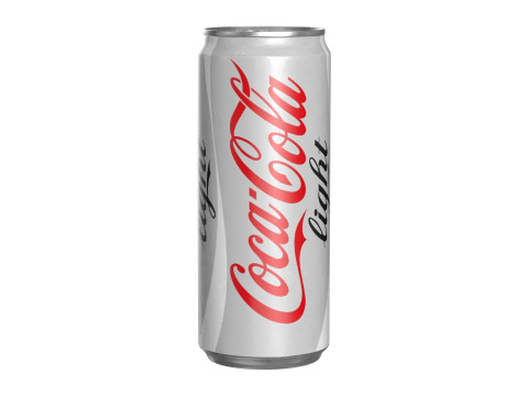 Coca Cola Light Drink Can Sleek 310ml 06 3D Model