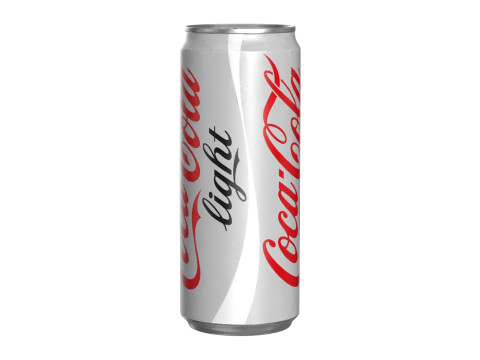 Coca Cola Light Drink Can Sleek 310ml 06 3D Model