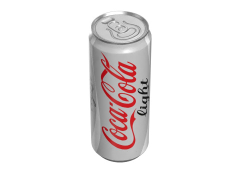 Coca Cola Light Drink Can Sleek 310ml 06 3D Model