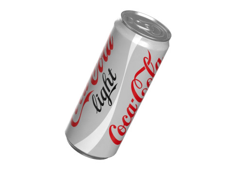 Coca Cola Light Drink Can Sleek 310ml 06 3D Model