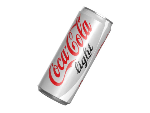 Coca Cola Light Drink Can Sleek 310ml 06 3D Model