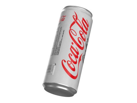 Coca Cola Light Drink Can Sleek 310ml 06 3D Model