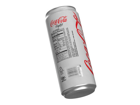 Coca Cola Light Drink Can Sleek 310ml 06 3D Model
