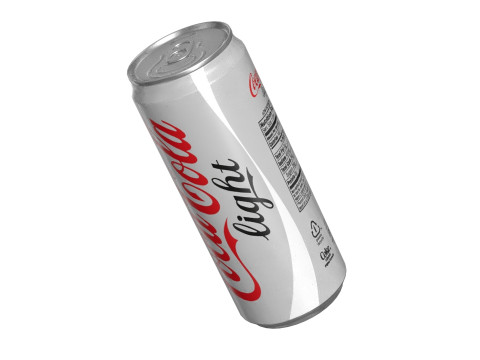 Coca Cola Light Drink Can Sleek 310ml 06 3D Model