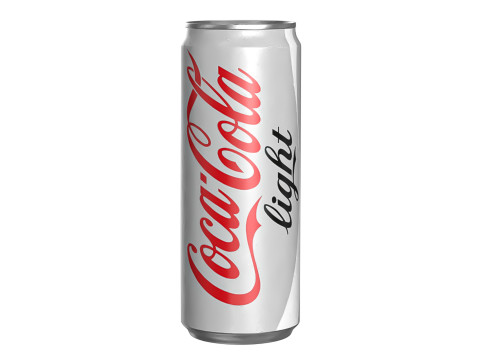 Coca Cola Light Drink Can Sleek 330ml 07 3D मॉडल
