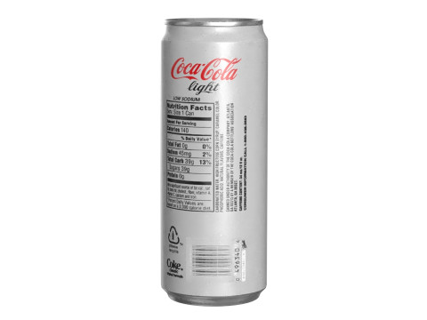 Coca Cola Light Drink Can Sleek 330ml 07 Model 3D
