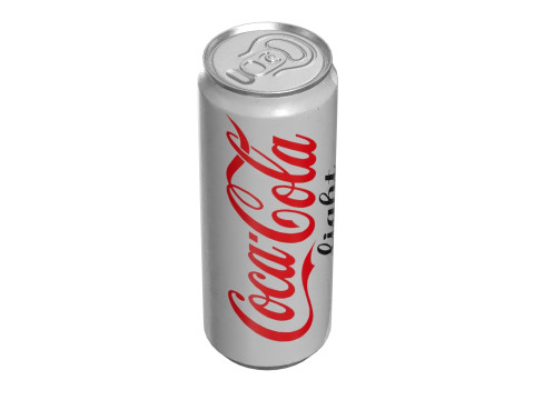Coca Cola Light Drink Can Sleek 330ml 07 Model 3D