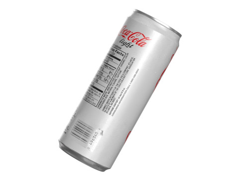 Coca Cola Light Drink Can Sleek 330ml 07 Model 3D