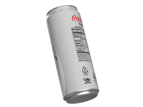 Coca Cola Light Drink Can Sleek 330ml 07 Model 3D