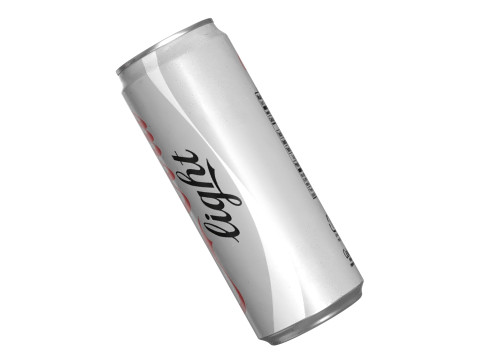 Coca Cola Light Drink Can Sleek 330ml 07 Model 3D