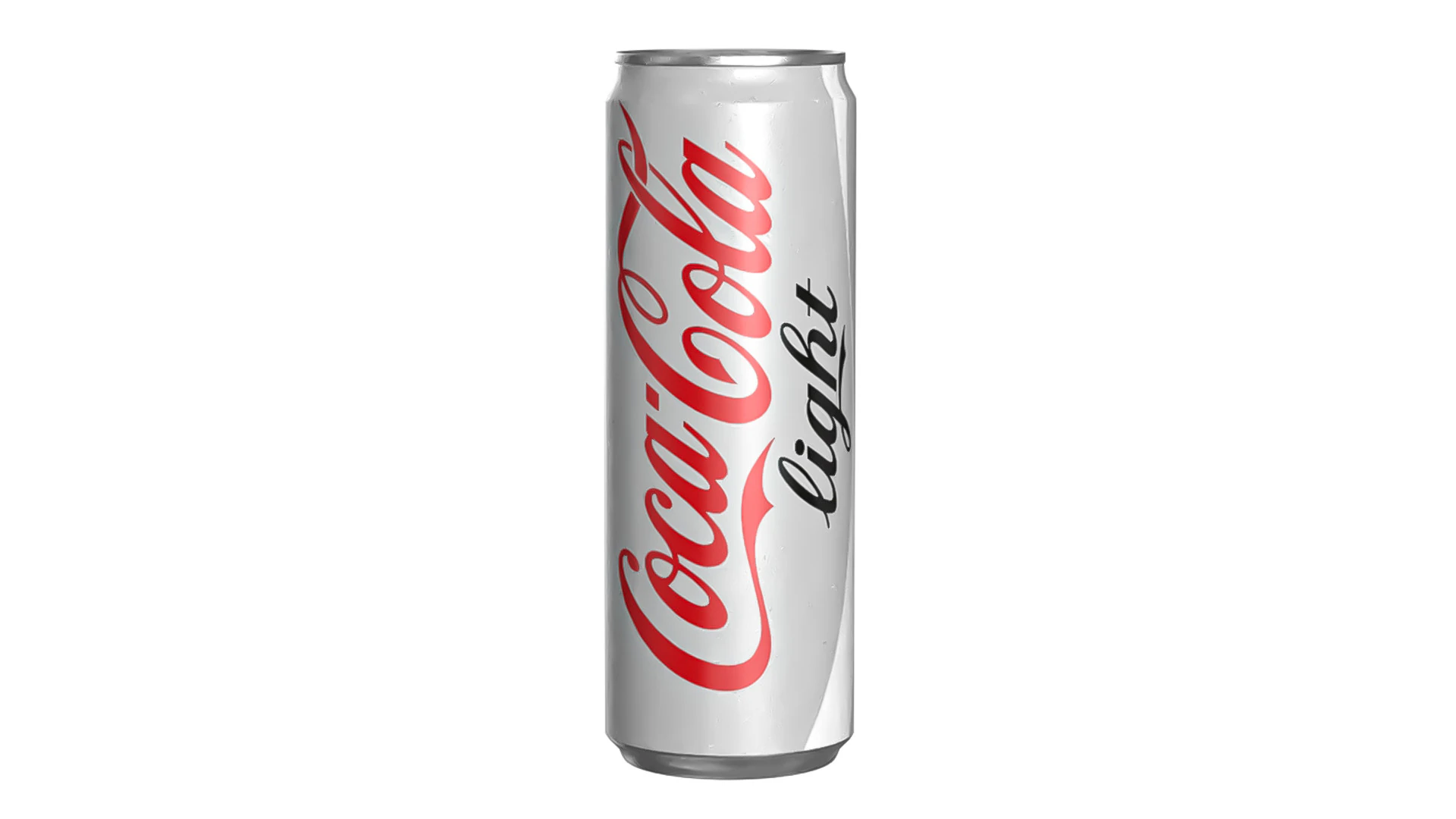 Coca Cola Light Drink Can Sleek 355ml 08 3D Model .c4d .max .obj .3ds .fbx .stl .blend 