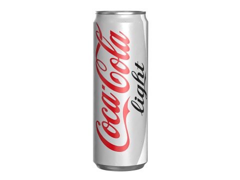 Coca Cola Light Drink Can Sleek 355ml 08 3D Model