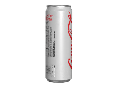 Coca Cola Light Drink Can Sleek 355ml 08 3D Model