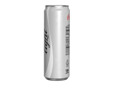 Coca Cola Light Drink Can Sleek 355ml 08 3D Model