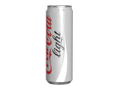 Coca Cola Light Drink Can Sleek 355ml 08 3D Model