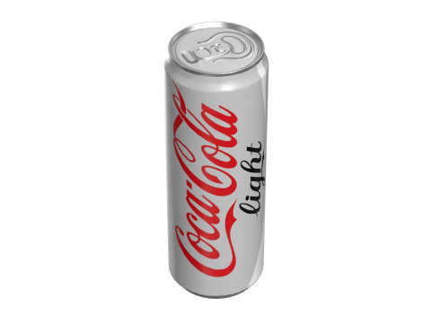 Coca Cola Light Drink Can Sleek 355ml 08 3D Model
