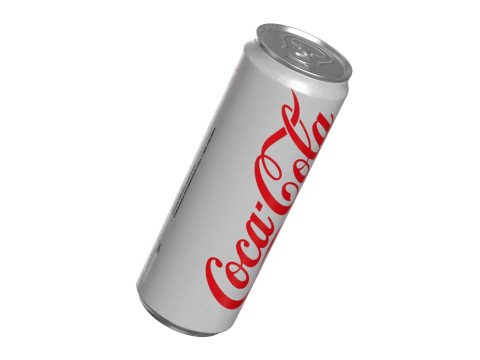 Coca Cola Light Drink Can Sleek 355ml 08 3D Model