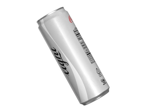 Coca Cola Light Drink Can Sleek 355ml 08 3D Model