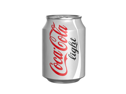 Coca Cola Light Drink Can 250ml 09 3Dモデル