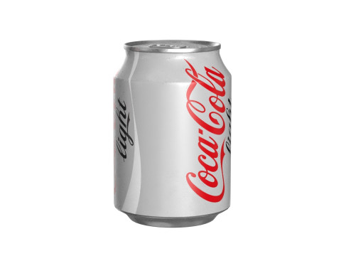 Coca Cola Light Drink Can 250ml 09 3D Model