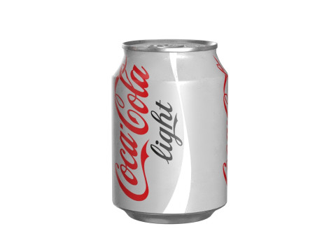 Coca Cola Light Drink Can 250ml 09 3D Model