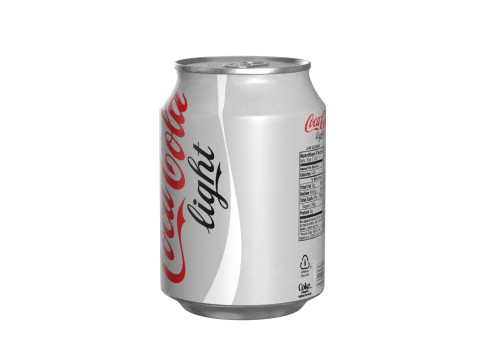 Coca Cola Light Drink Can 250ml 09 3D Model