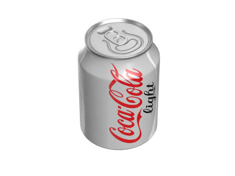 Coca Cola Light Drink Can 250ml 09 3D Model