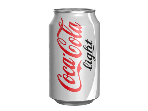 Coca Cola Light Drink Can 330ml 10 3D Model